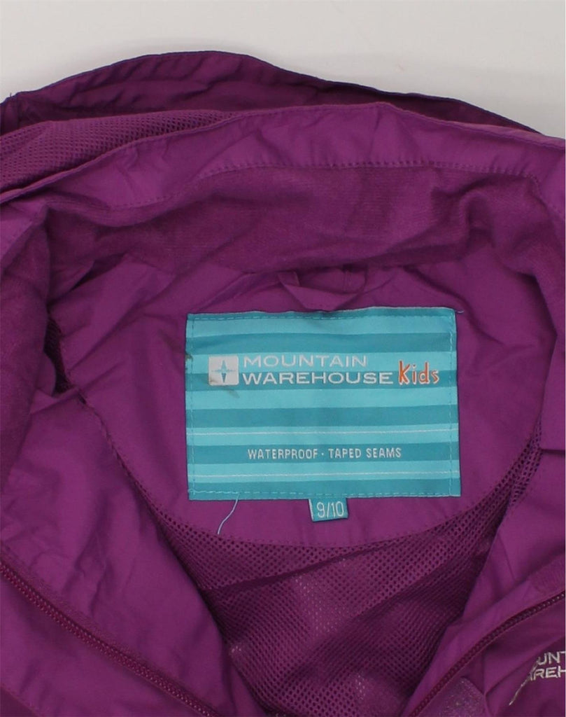 MOUNTAIN WAREHOUSE Girls Hooded Windbreaker Jacket 9-10 Years Purple | Vintage Mountain Warehouse | Thrift | Second-Hand Mountain Warehouse | Used Clothing | Messina Hembry 