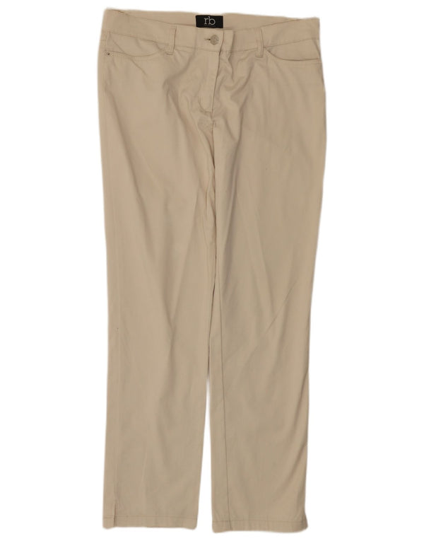 ROCCOBAROCCO Womens Straight Casual Trousers IT 46 Large W34 L30 Beige