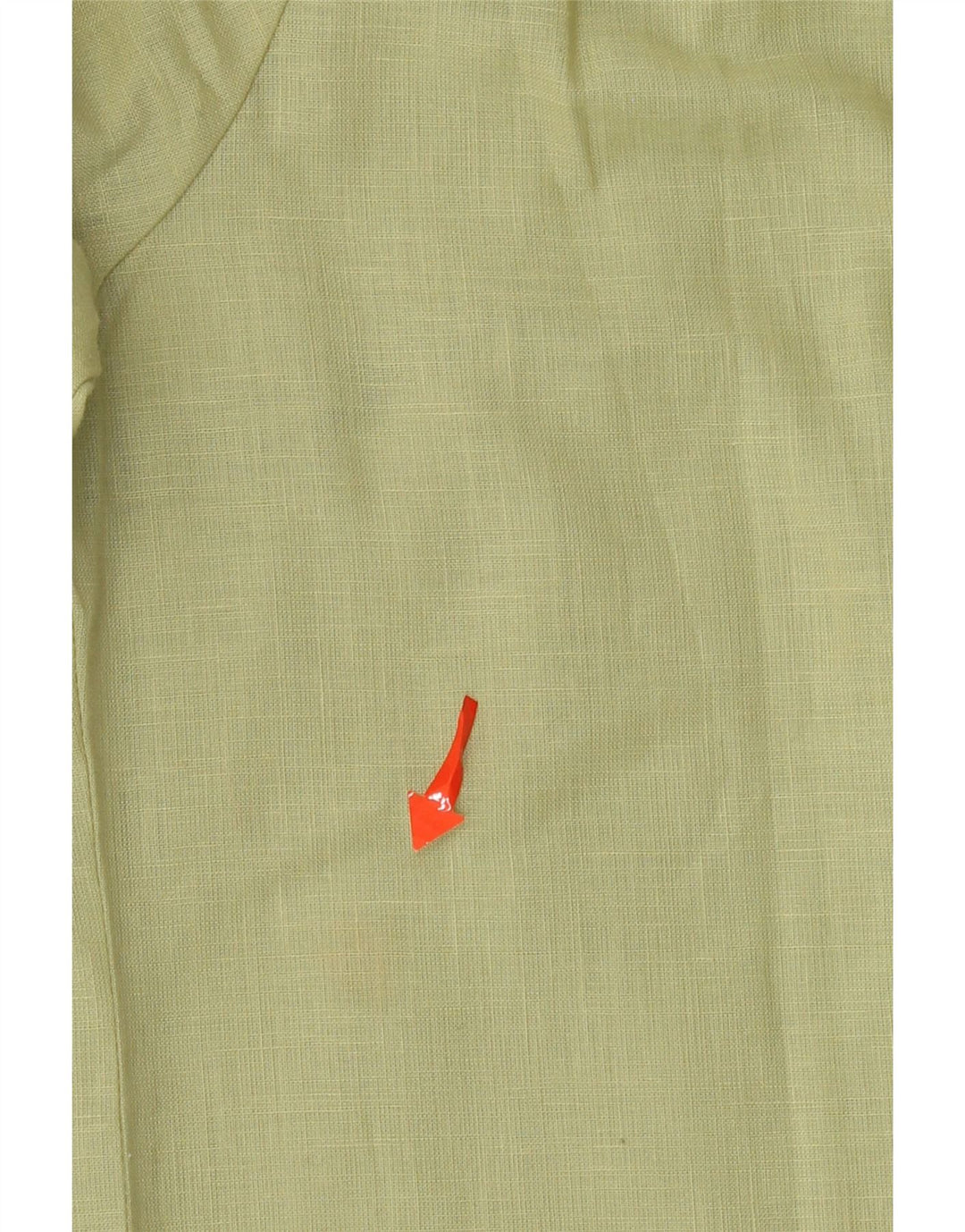 Vintage Womens 3/4 Sleeve Ruffle Front Blouse Top EU 40 Medium Khaki Heart