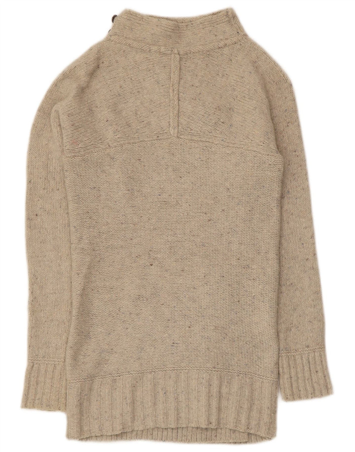 White Stuff Womens Longline Cardigan Sweater UK 8 Small Beige Flecked