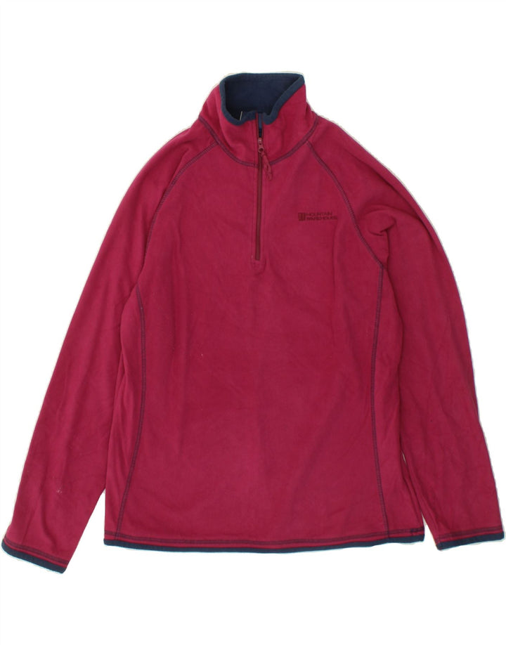 MOUNTAIN WAREHOUSE Mens Zip Neck Fleece Jumper UK 16 Large Pink Polyester Vintage Mountain Warehouse and Second-Hand Mountain Warehouse from Messina Hembry 