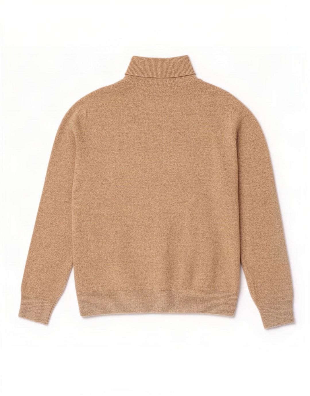 Marks & Spencer Womens Roll Neck Jumper Sweater UK 10 Small Beige Polyester