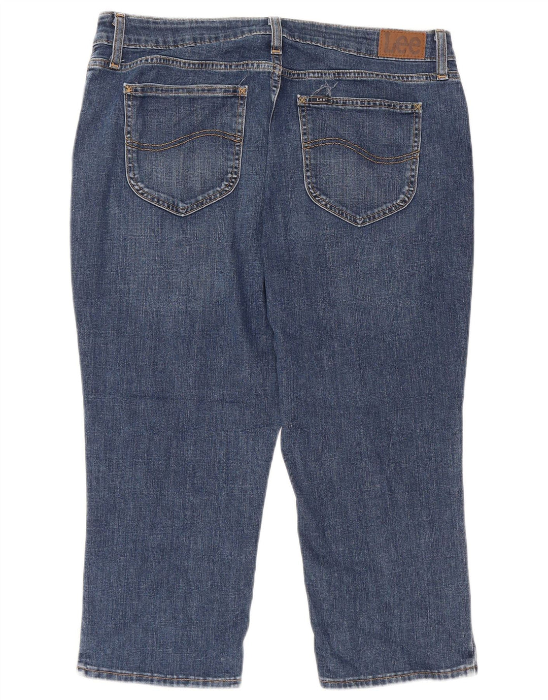 LEE Womens Capri Jeans US 16 2XL W36 L22 Blue Cotton