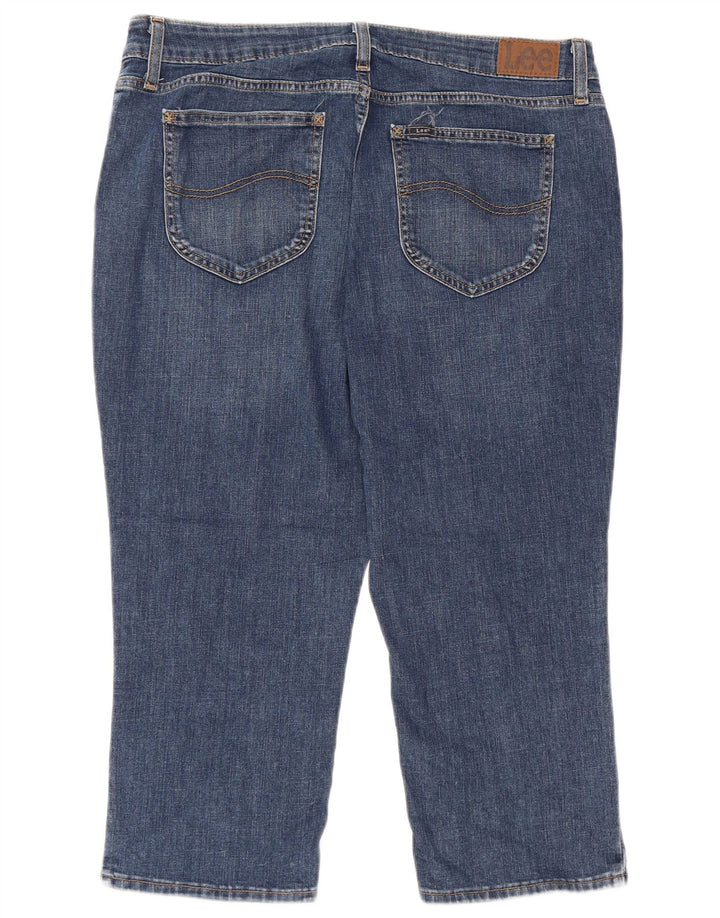 LEE Womens Capri Jeans US 16 2XL W36 L22 Blue Cotton