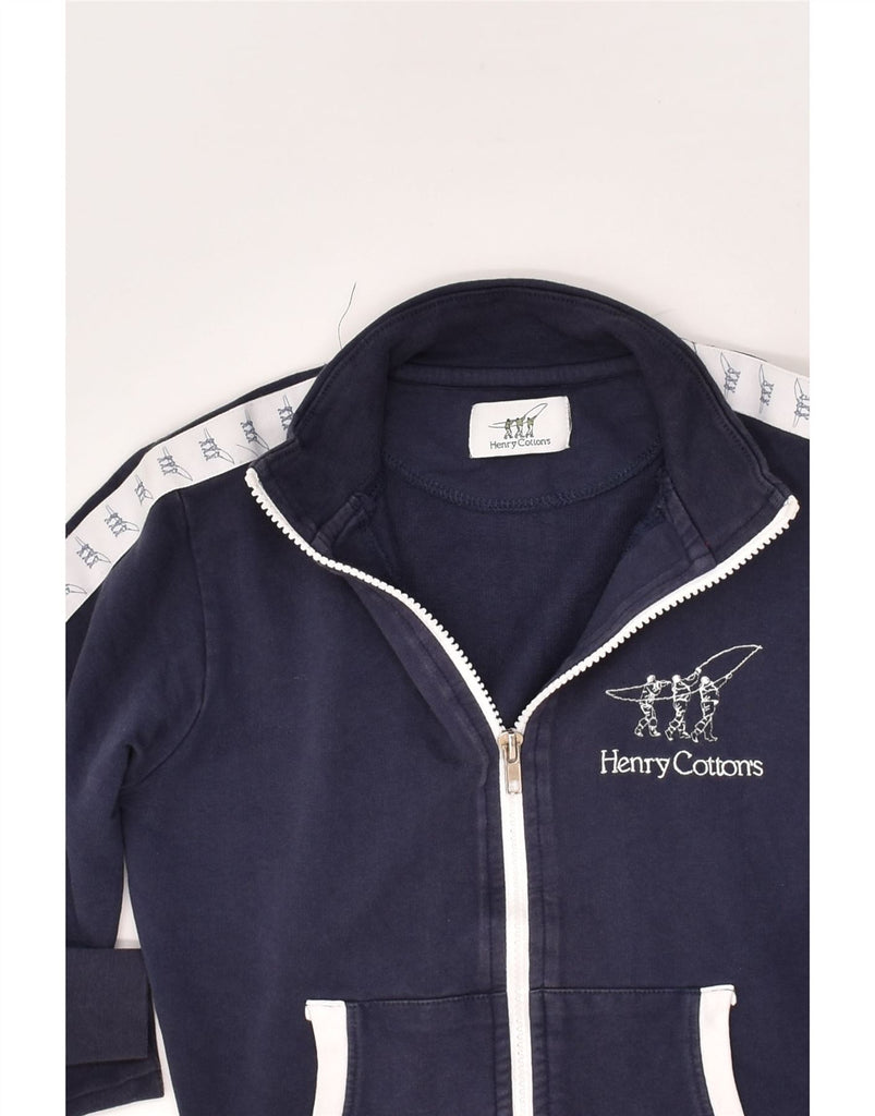 HENRY COTTONS Boys Graphic Tracksuit Top Jacket 6-7 Years Navy Blue Cotton | Vintage Henry Cottons | Thrift | Second-Hand Henry Cottons | Used Clothing | Messina Hembry 