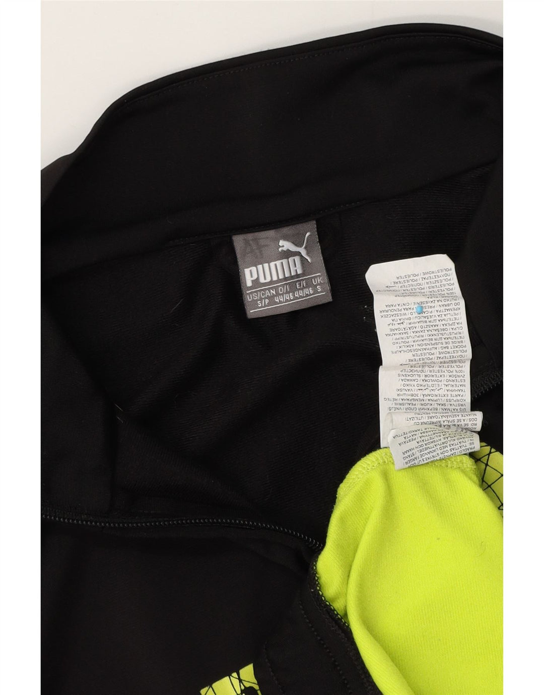 Puma Mens Graphic Tracksuit Top Jacket Small Black Colourblock Polyester