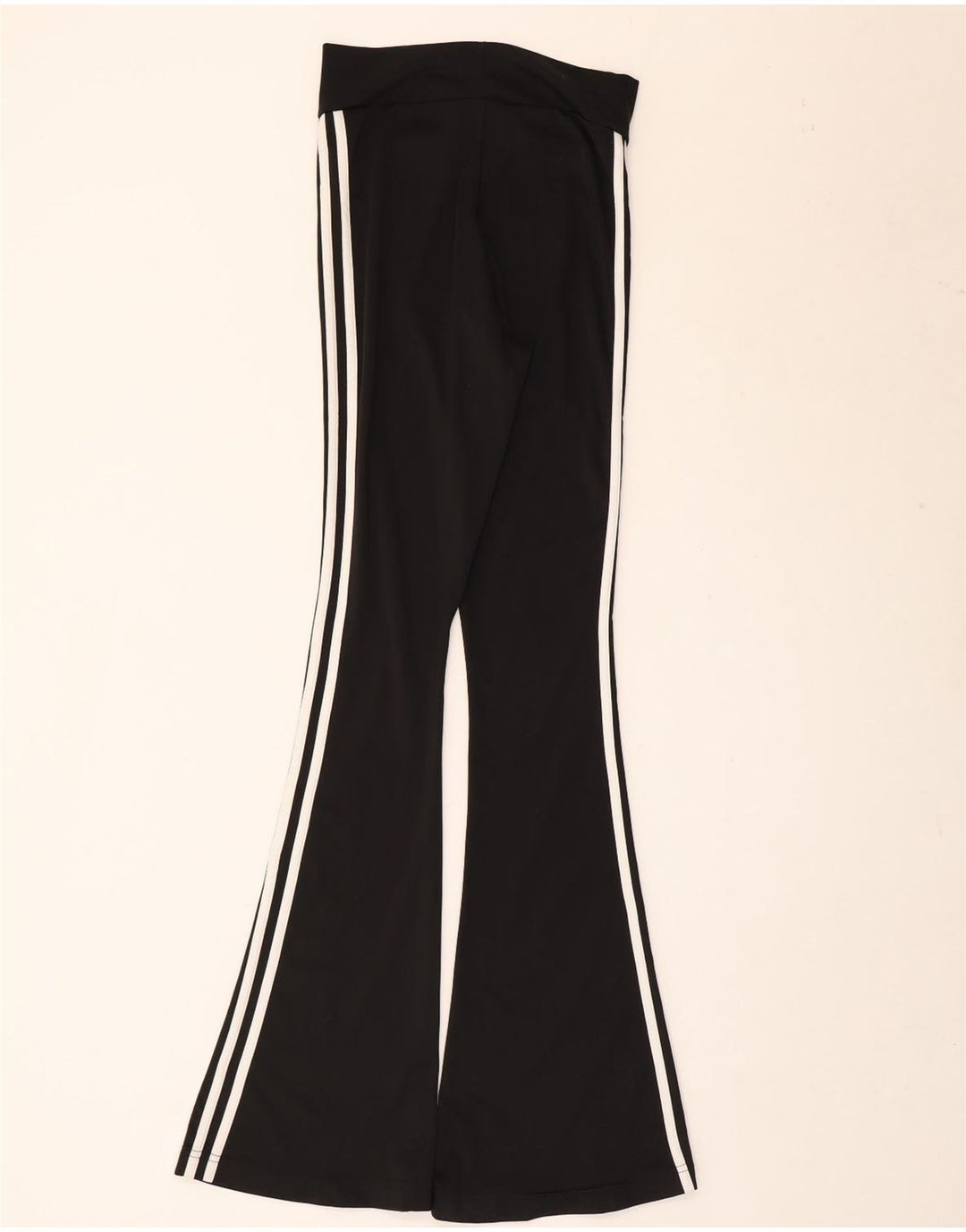 Adidas Womens Flare Tracksuit Trousers UK 8 Small  Black Polyester