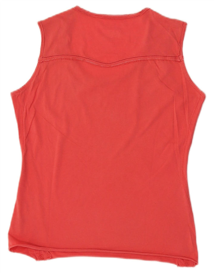 Levi's Womens Crop Vest Top UK 10 Small Red Cotton