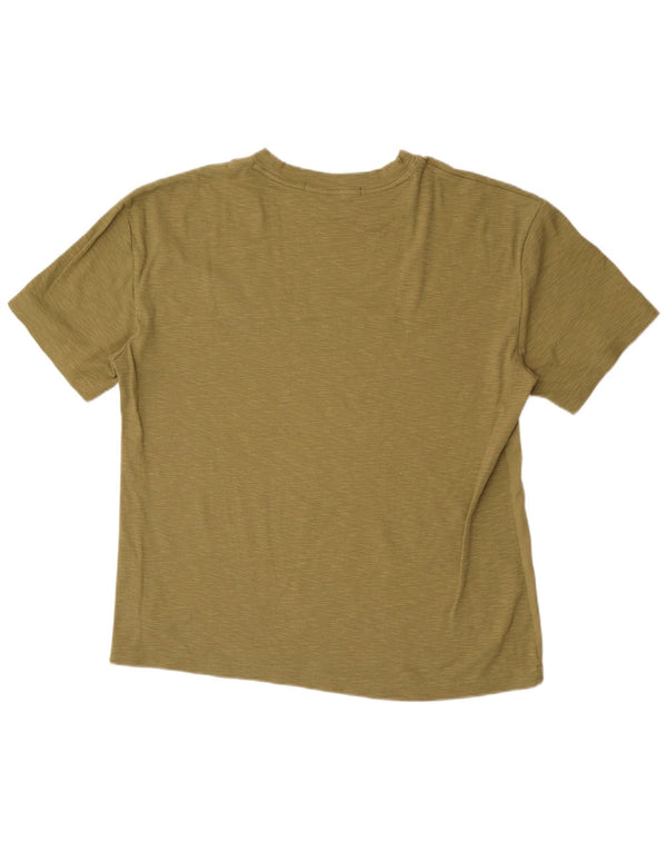 Calvin Klein Mens T-Shirt Top Medium Khaki Colourblock
