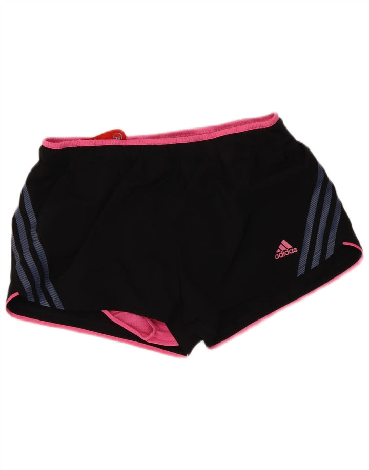 Adidas Womens Climacool Sport Shorts UK 12 Medium Black Polyester