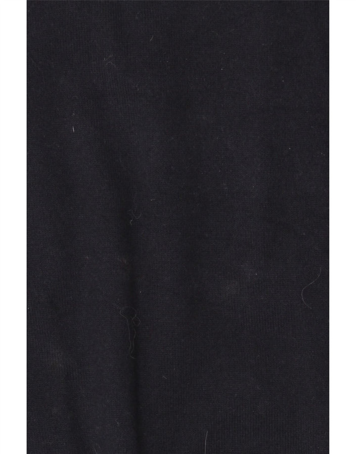Marks & Spencer Mens Autograph V-Neck Jumper Sweater Large Navy Blue Cotton