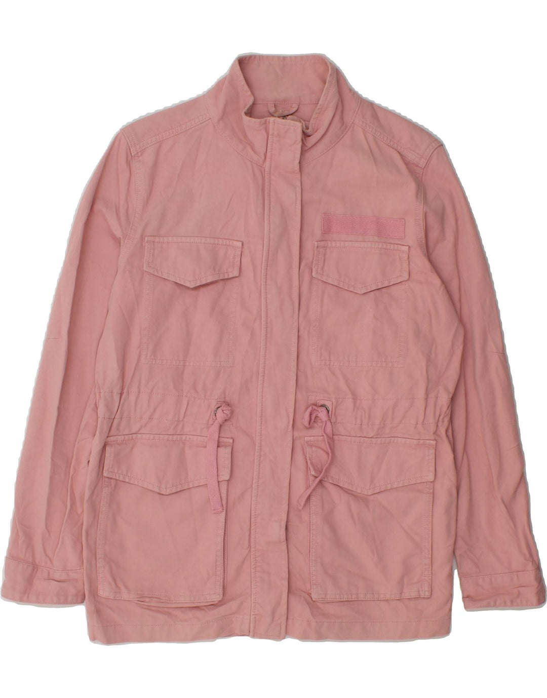 MARKS & SPENCER Womens Oversized Utility Jacket UK 10 Small Pink Cotton Vintage Marks & Spencer and Second-Hand Marks & Spencer from Messina Hembry 