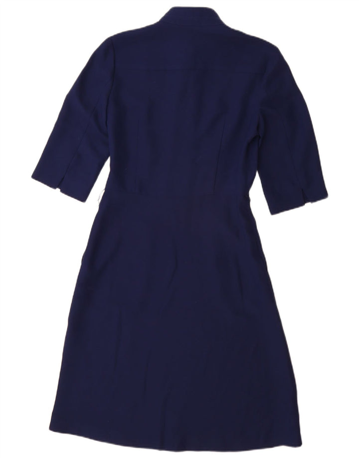 Hobbs Womens A-Line Dress UK 4 XS Navy Blue Polyester