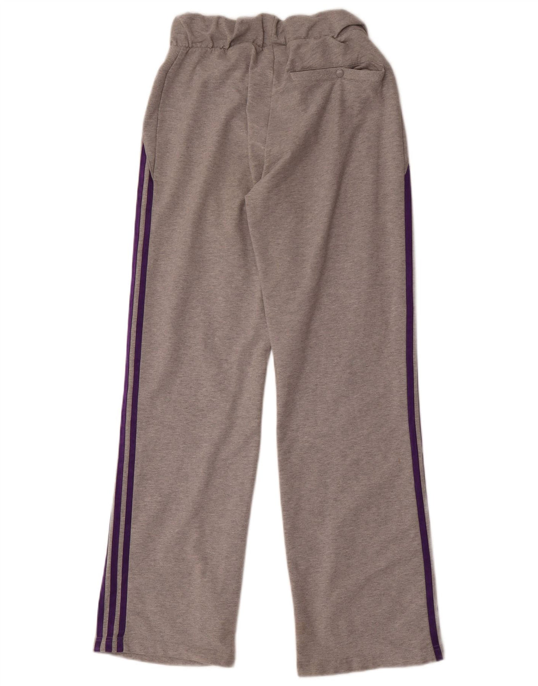 Adidas Womens Tracksuit Trousers UK 12 Medium Grey Cotton