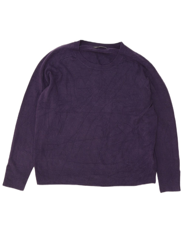 Marks & Spencer Womens Crew Neck Jumper Sweater UK 18 XL Purple Acrylic
