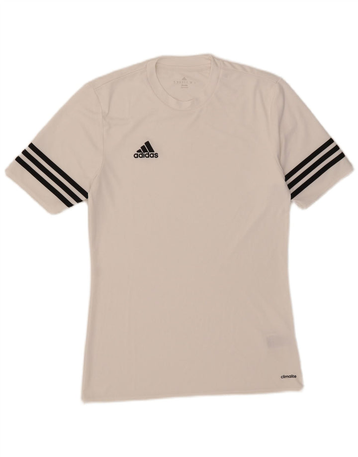 Adidas Mens Climalite T-Shirt Top Small White Polyester