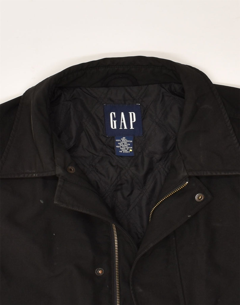 GAP Mens Overcoat UK 38 Medium Black Polyester | Vintage Gap | Thrift | Second-Hand Gap | Used Clothing | Messina Hembry 