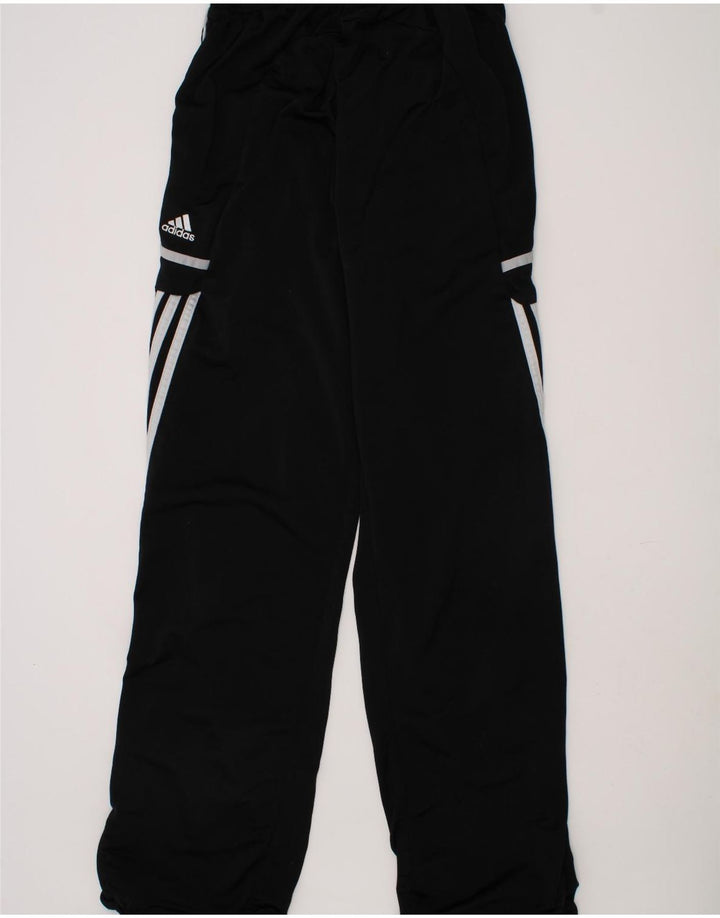 ADIDAS Boys Graphic Tracksuit Trousers 13-14 Years Black Polyester Vintage Adidas and Second-Hand Adidas from Messina Hembry 