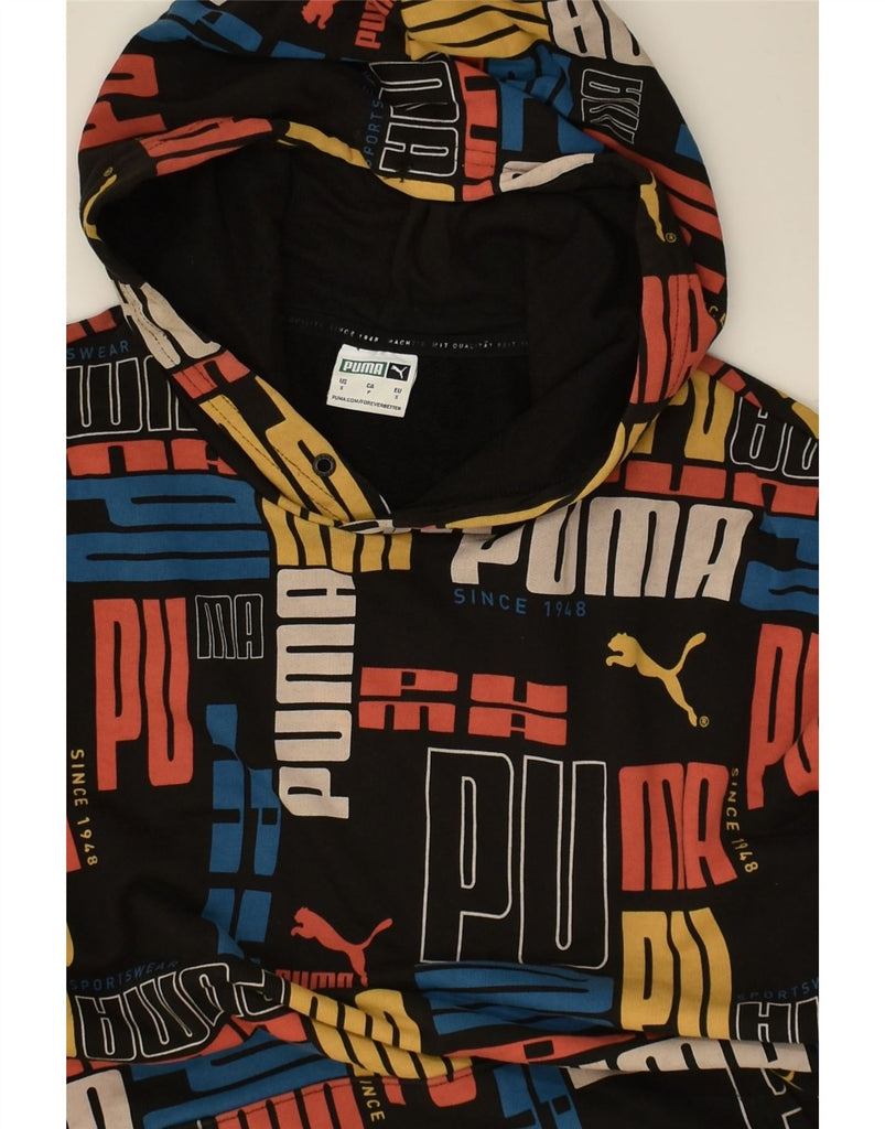 PUMA Mens Graphic Hoodie Jumper Small Multicoloured Cotton | Vintage Puma | Thrift | Second-Hand Puma | Used Clothing | Messina Hembry 