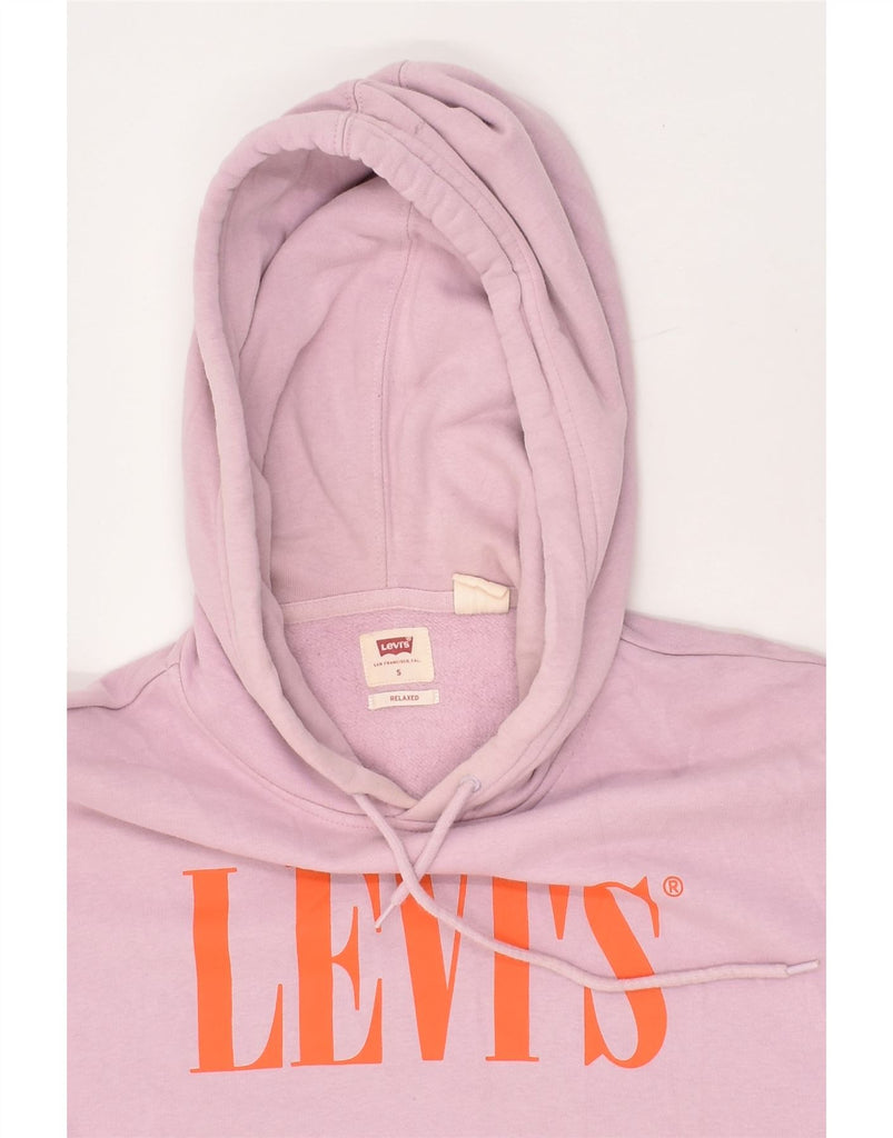 LEVI'S Mens Graphic Hoodie Jumper Small Pink Cotton | Vintage Levi's | Thrift | Second-Hand Levi's | Used Clothing | Messina Hembry 