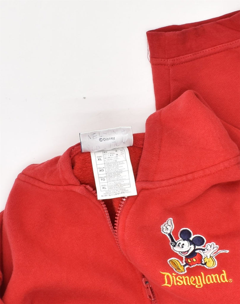 VINTAGE Girls Crop Graphic Zip Hoodie Sweater 10-11 Years XL Red Cotton | Vintage Vintage | Thrift | Second-Hand Vintage | Used Clothing | Messina Hembry 