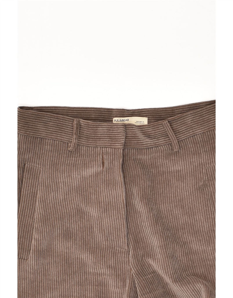 PULL & BEAR Womens Straight Corduroy Trousers UK 10 Small W28 L23 Brown | Vintage Pull & Bear | Thrift | Second-Hand Pull & Bear | Used Clothing | Messina Hembry 