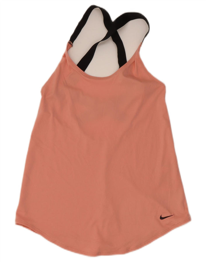 Nike Womens Dri Fit Vest Top UK 4 XS Pink Polyester