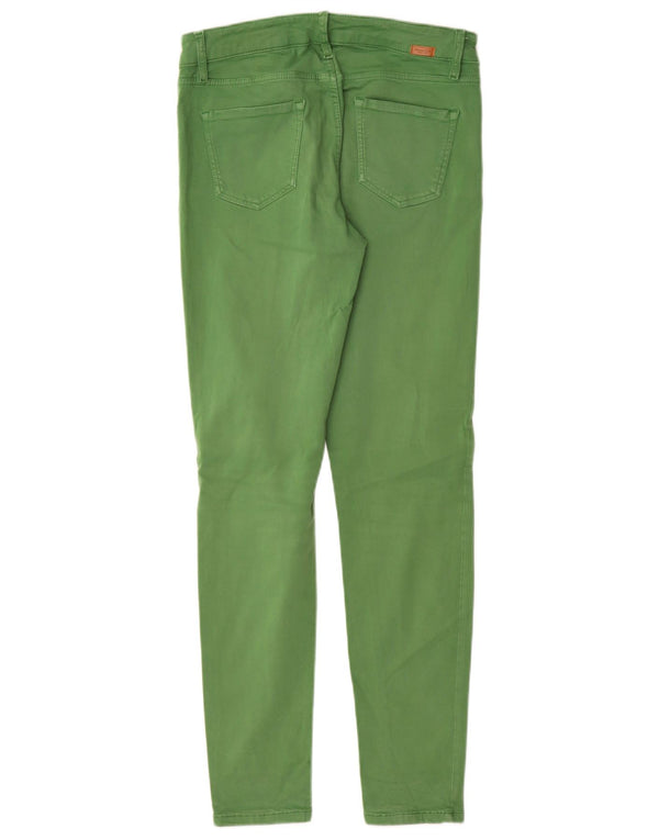 MASSIMO DUTTI Womens Skinny Casual Trousers EU 38 Small W28 L29 Green
