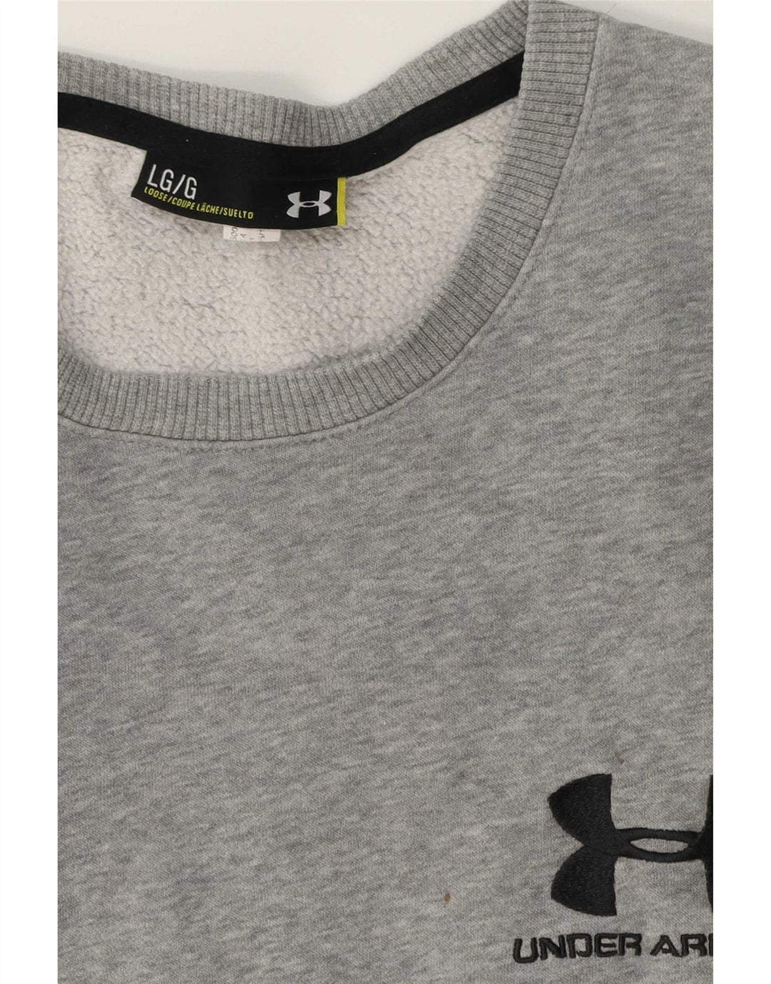 Under Armour Mens Graphic Sweatshirt Jumper Large Grey Flecked