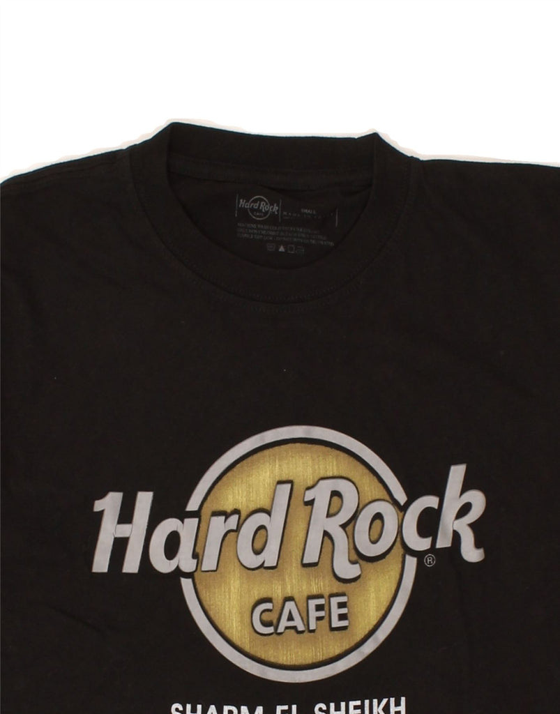 HARD ROCK CAFE Mens Sharm El Sheikh Graphic T-Shirt Top Small Black Cotton | Vintage Hard Rock Cafe | Thrift | Second-Hand Hard Rock Cafe | Used Clothing | Messina Hembry 