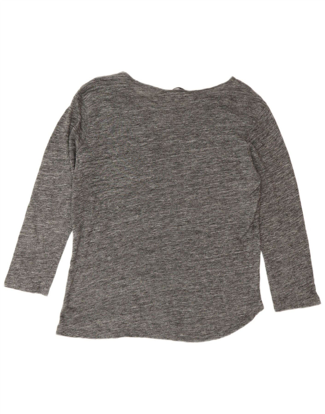 Zara Womens Top 3/4 Sleeve UK 14 Medium Grey Flecked