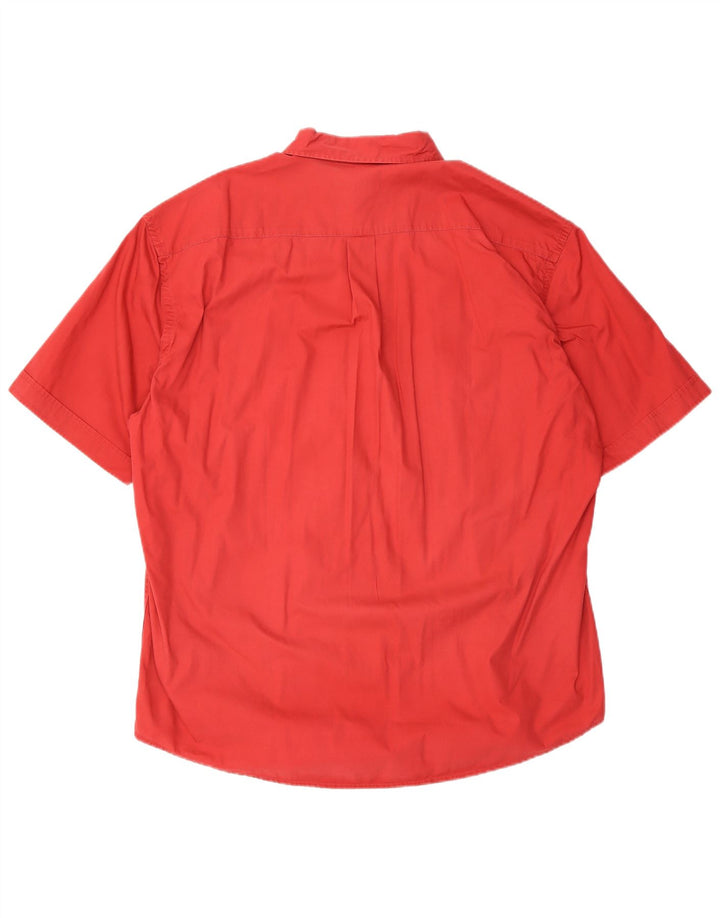 Sergio Tacchini Mens Short Sleeve Shirt XL Red Cotton