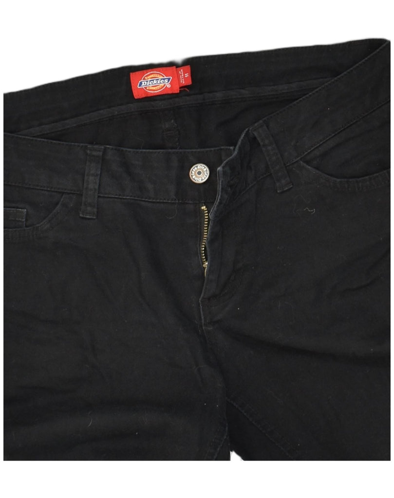 DICKIES Womens Slim Casual Trousers US 11 Large W34 L30 Black Cotton | Vintage Dickies | Thrift | Second-Hand Dickies | Used Clothing | Messina Hembry 