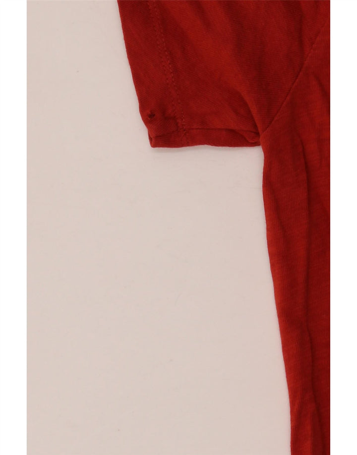 J. CREW Womens Graphic T-Shirt Top UK 14 Medium Red Cotton