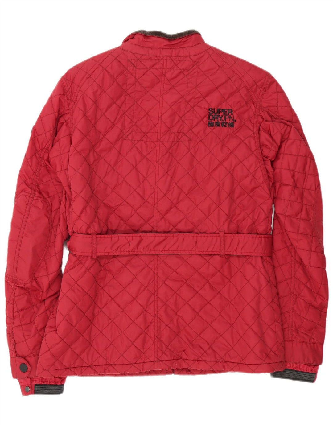 Superdry Womens Quilted Jacket UK 18 XL Red Nylon