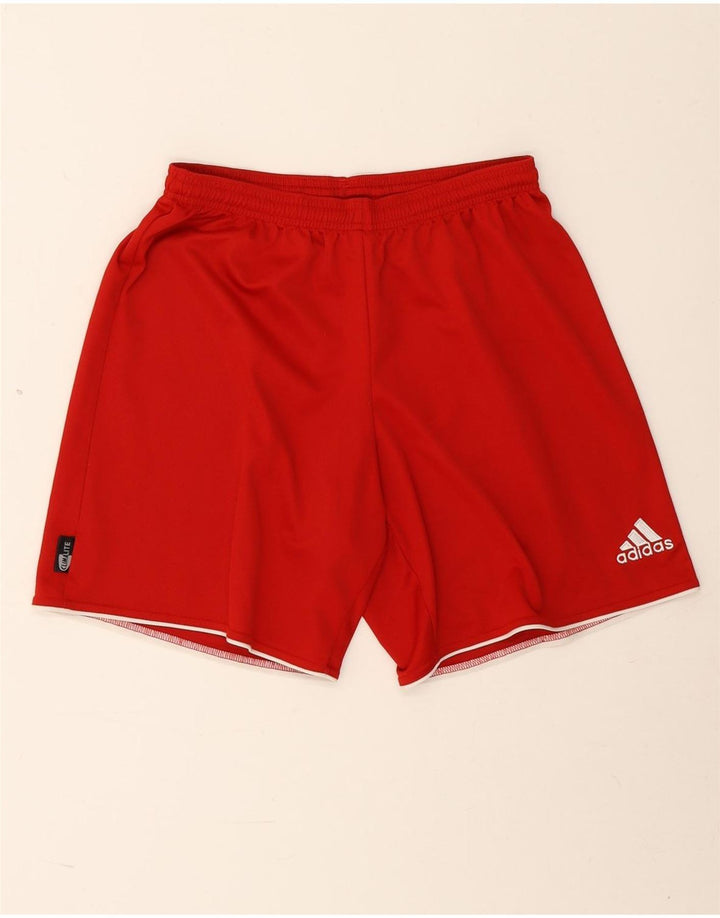 Adidas Mens Climalite Sport Shorts Medium  Red Polyester
