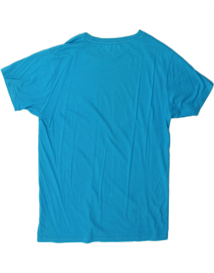 JACK & JONES Mens Graphic T-Shirt Top Large Blue Cotton Vintage Jack & Jones and Second-Hand Jack & Jones from Messina Hembry 