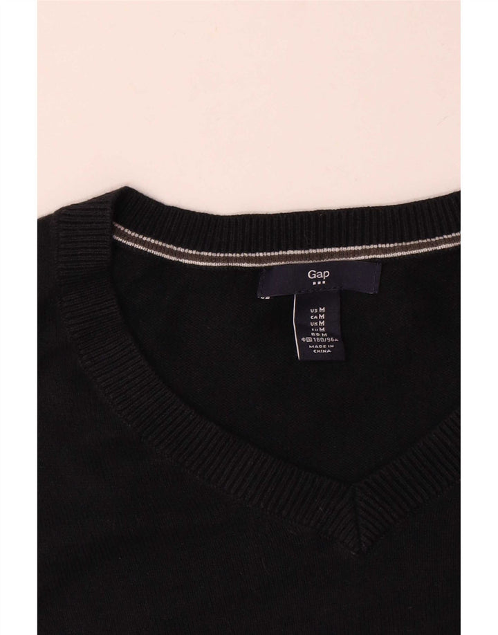 Gap Mens V-Neck Jumper Sweater Medium Navy Blue Cotton