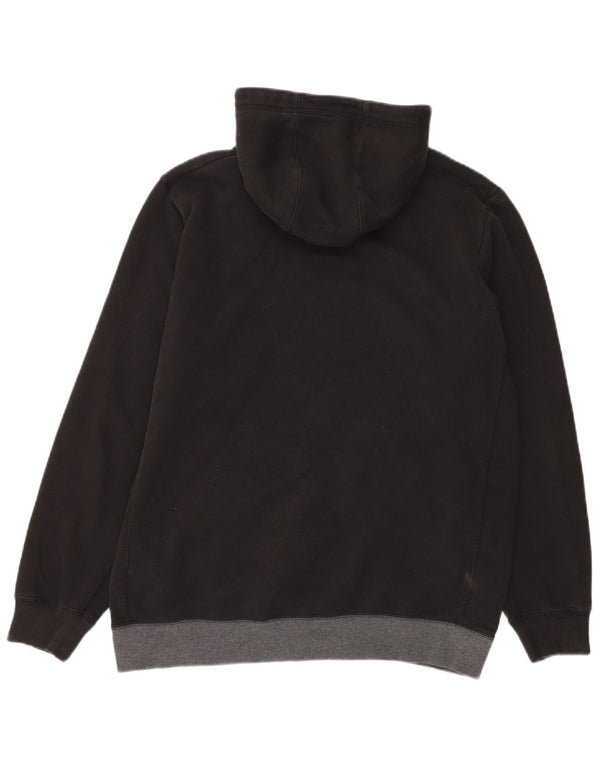 Adidas Mens Hoodie Jumper Large Black Colourblock Cotton