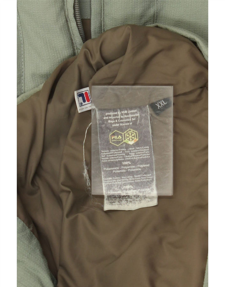 Fila Mens Hooded Padded Jacket UK 44 2XL Green Polyamide