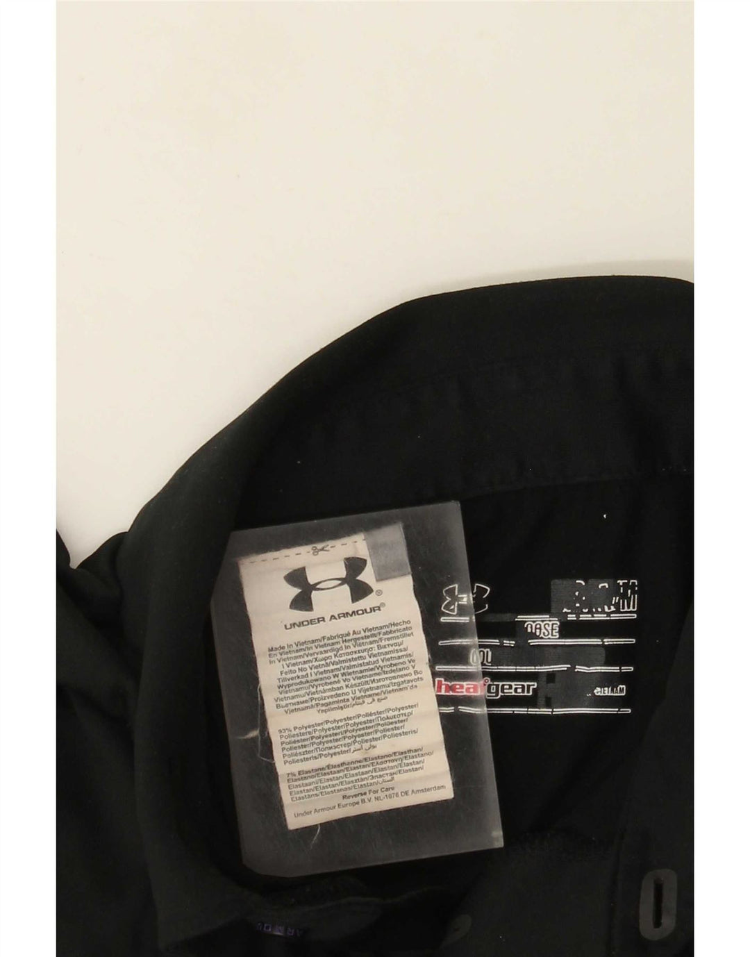 Under Armour Mens Heat Gear Polo Shirt Medium Black Polyester