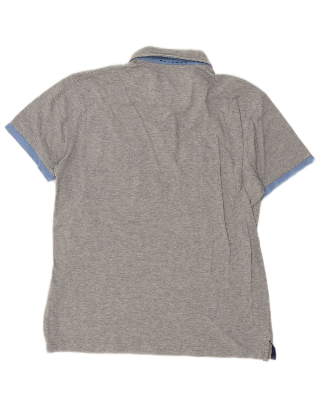 Harmont & Blaine Mens Regular Fit Polo Shirt Medium Grey Flecked Cotton