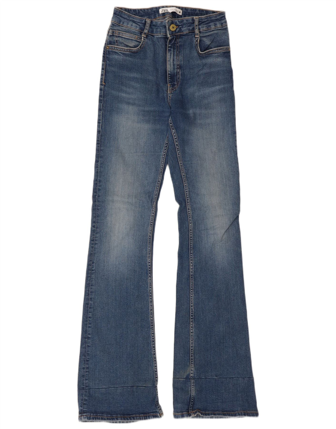 Zara Womens Flared Jeans EU 38 Small W28 L33 Blue