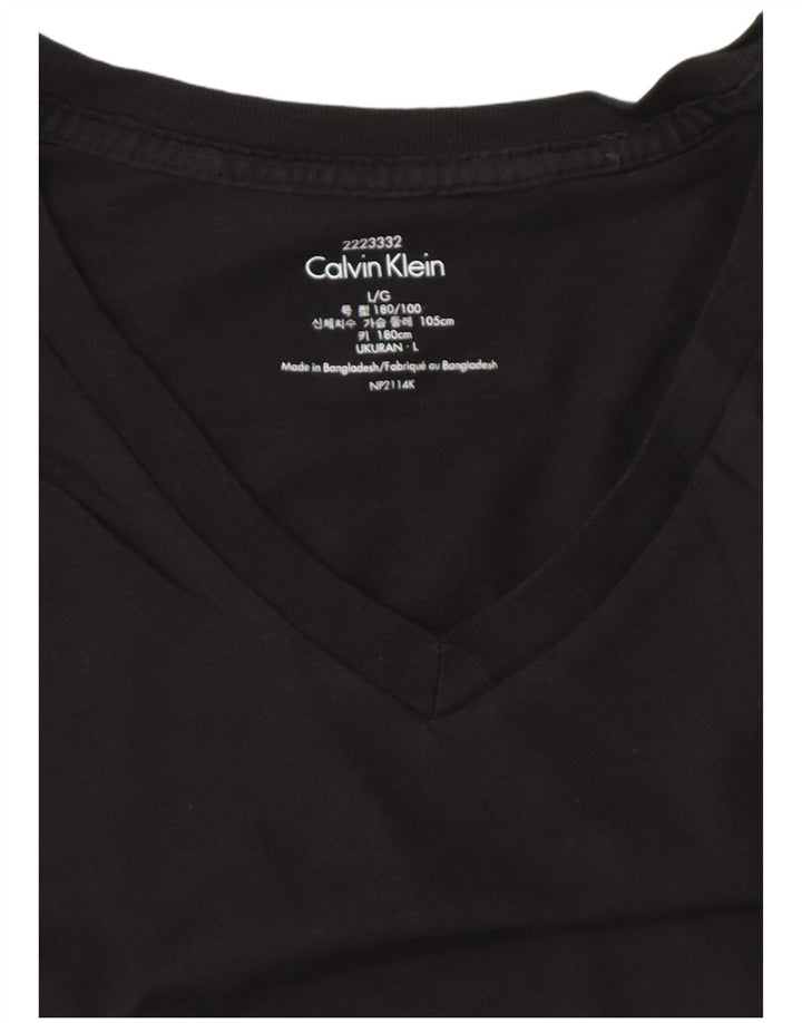 CALVIN KLEIN Mens T-Shirt Top Large Black