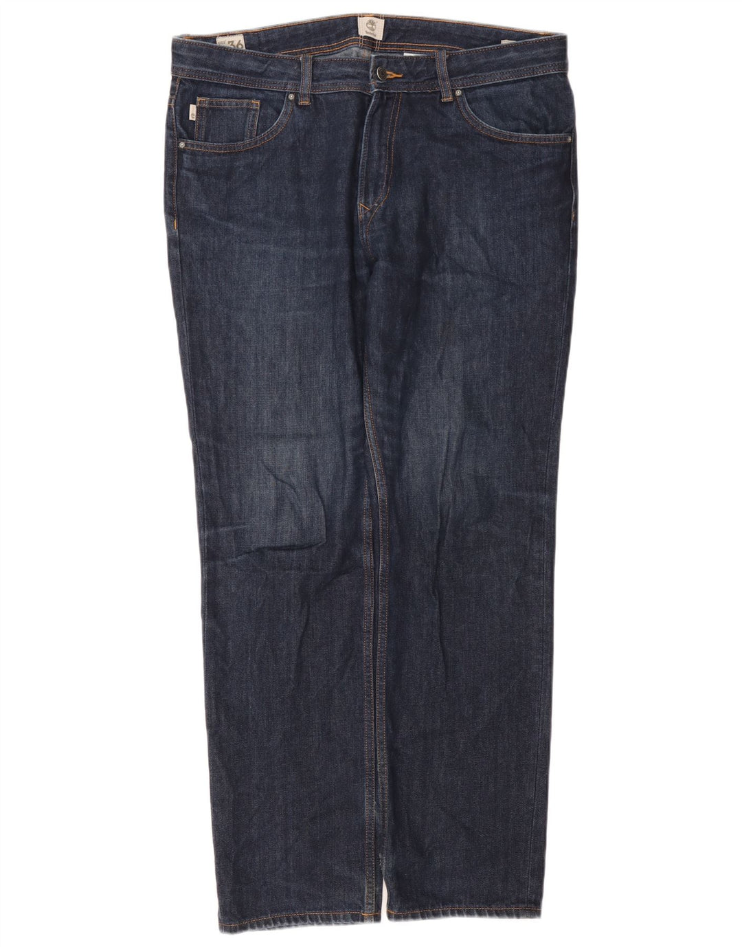 Timberland Mens Straight Jeans W36 L31 Navy Blue Cotton