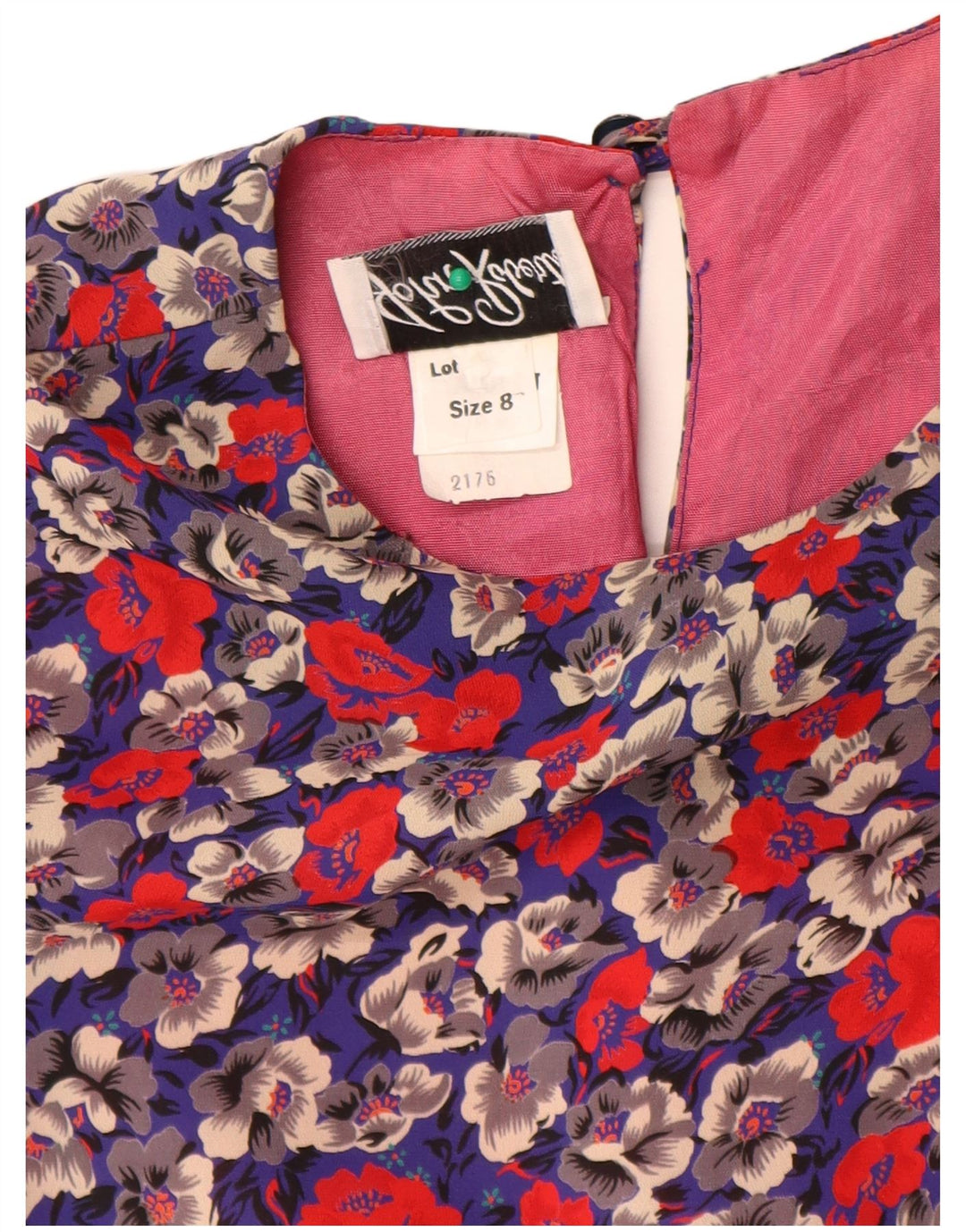 Vintage Womens 3/4 Sleeve Sheath Dress US 8 Medium Multicoloured Floral
