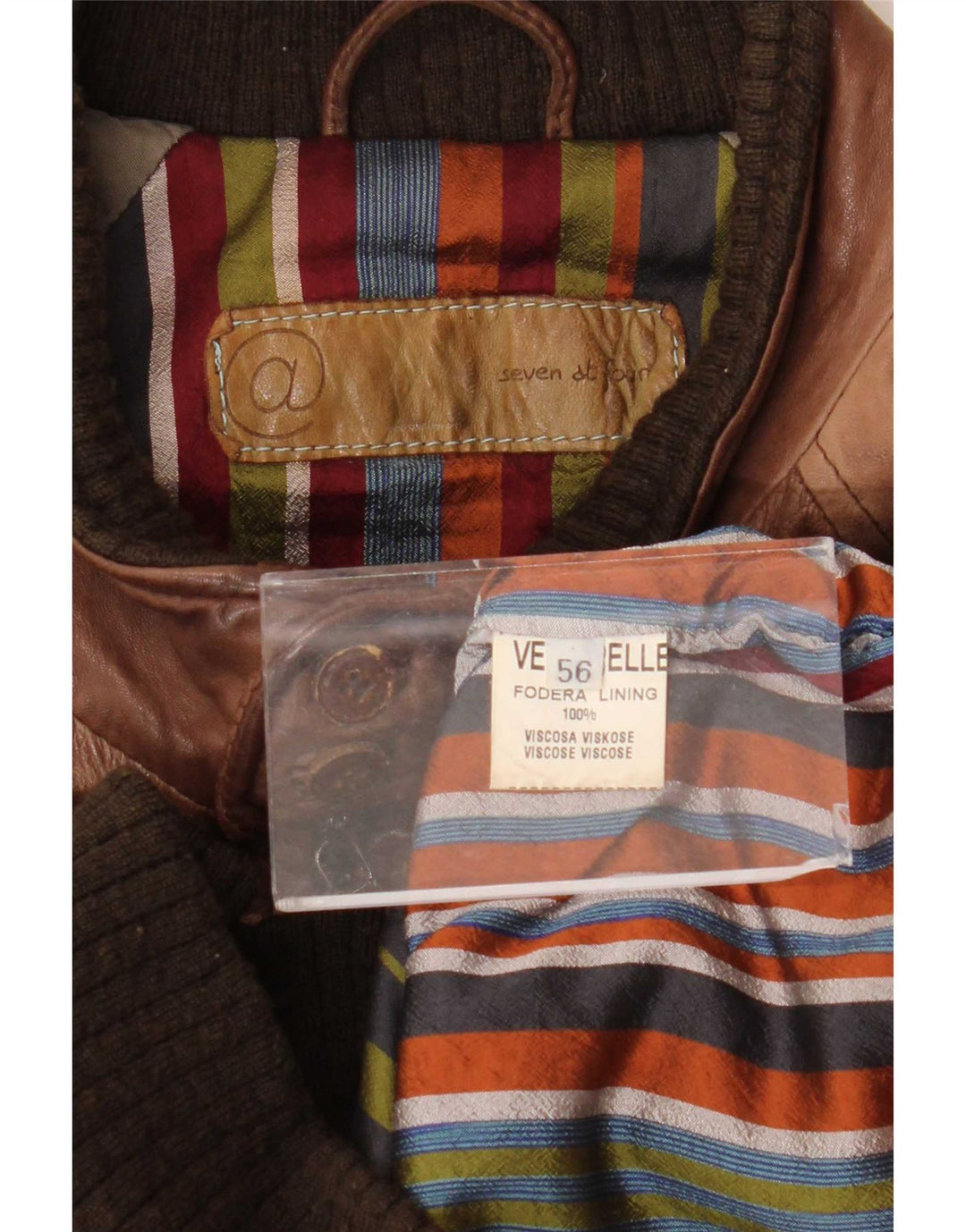 Vintage Mens Leather Jacket IT 50 Large Brown