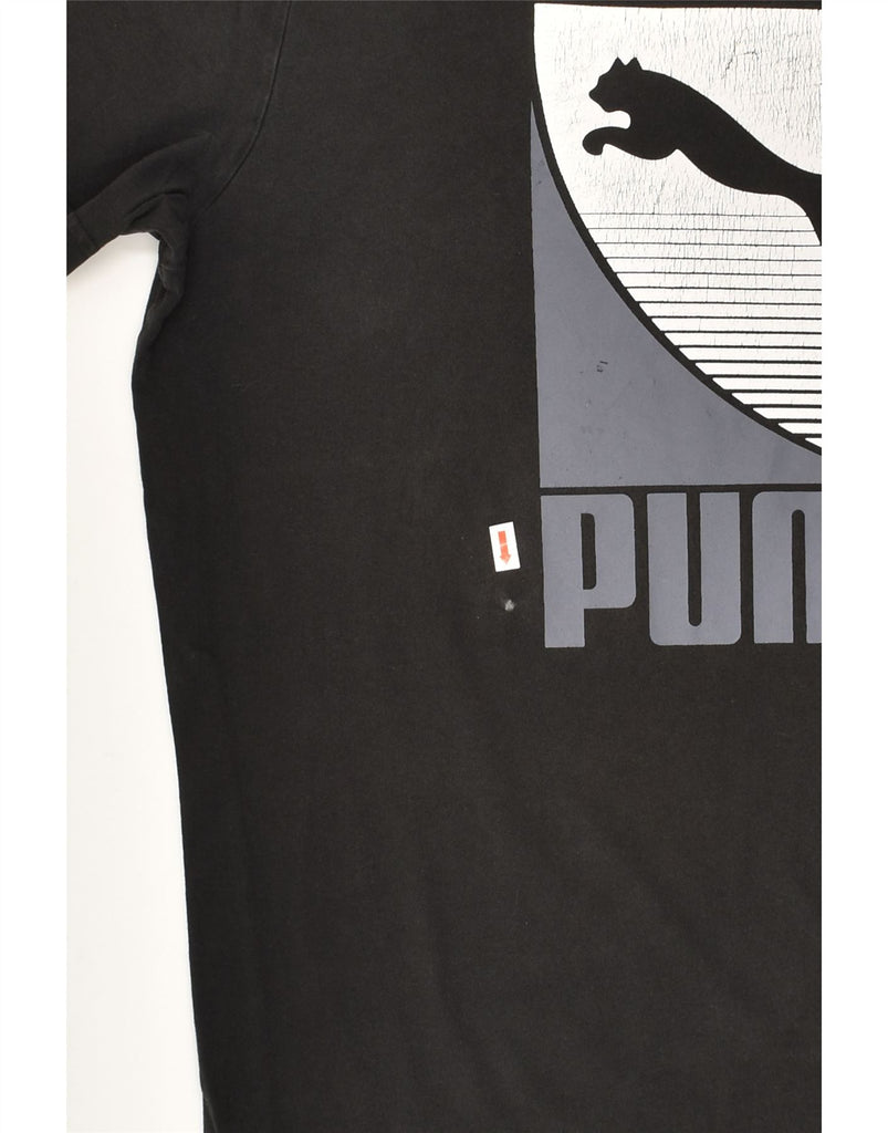 PUMA Mens Graphic T-Shirt Top Large Black Cotton | Vintage Puma | Thrift | Second-Hand Puma | Used Clothing | Messina Hembry 