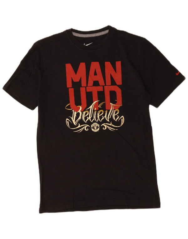 Nike Mens Manchester United Standard Fit Graphic T-Shirt Top Medium Black