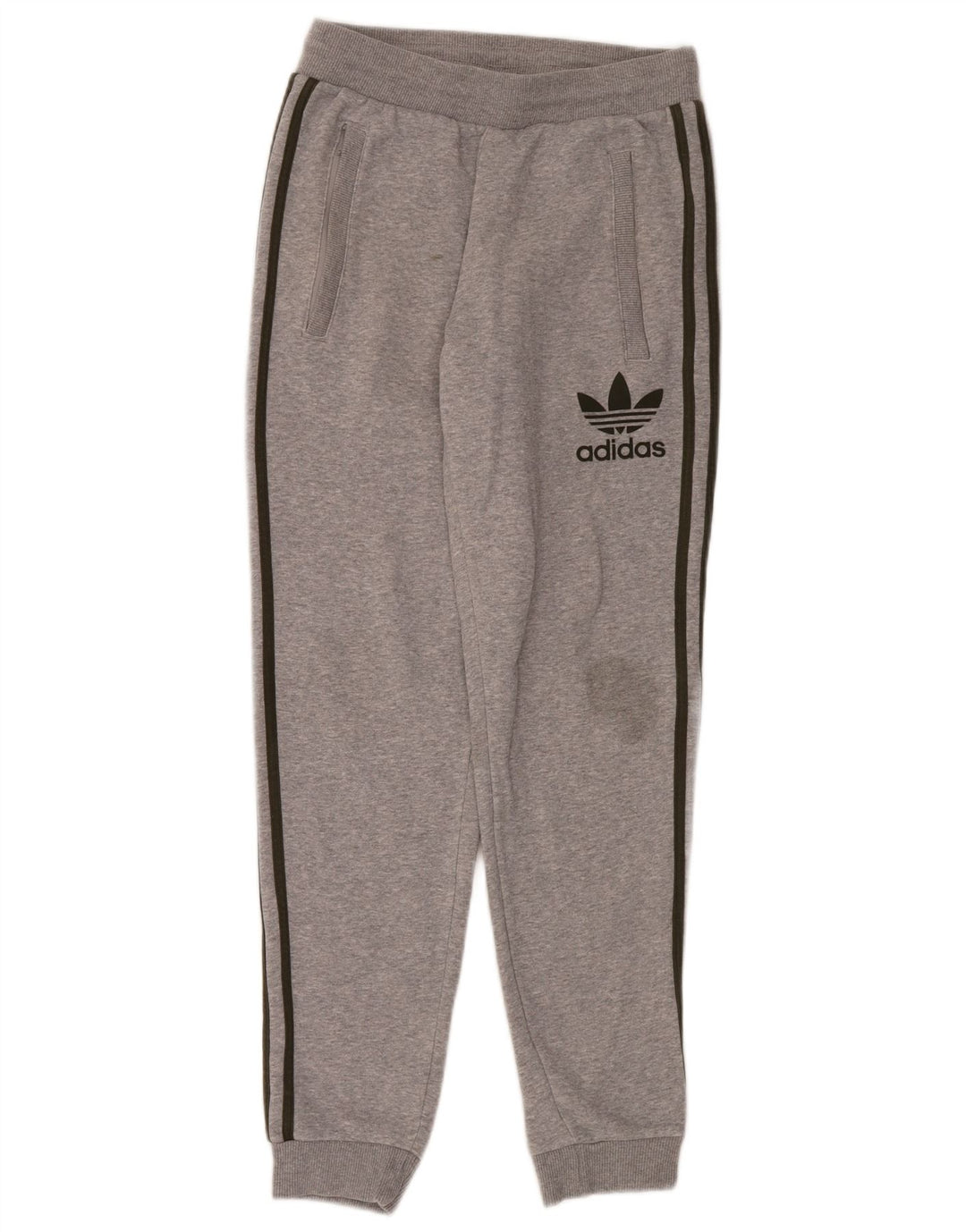 Adidas Mens Tracksuit Trousers Joggers Medium Grey Flecked Cotton